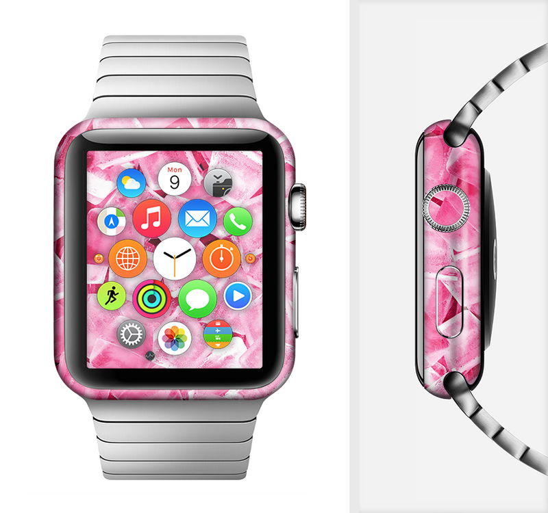 The Hot Pink Ice Cubes Full-Body Skin Set for the Apple Watch
