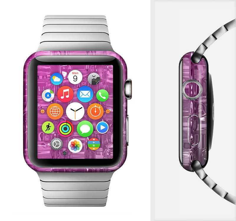 The Hot Pink Mercury Full-Body Skin Set for the Apple Watch