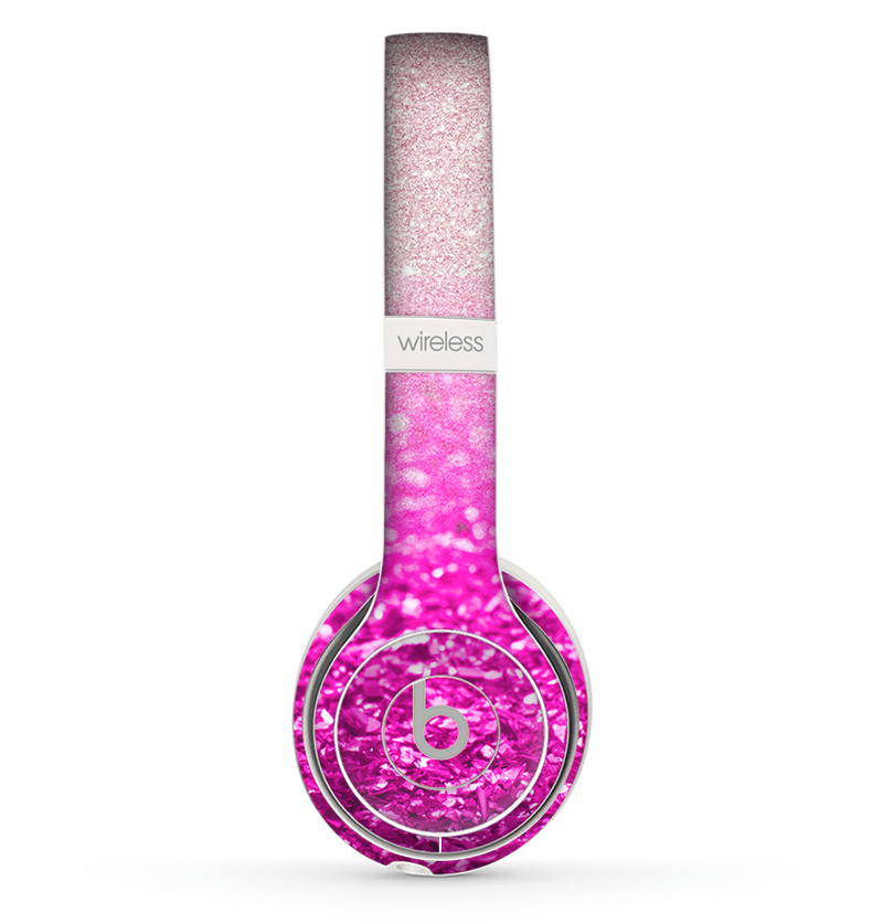 The Hot Pink & Silver Glimmer Fade Skin Set for the Beats by Dre Solo 2 Wireless Headphones
