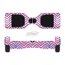 The Hot Pink Thin Sharp Chevron Full-Body Skin Set for the Smart Drifting SuperCharged iiRov HoverBoard