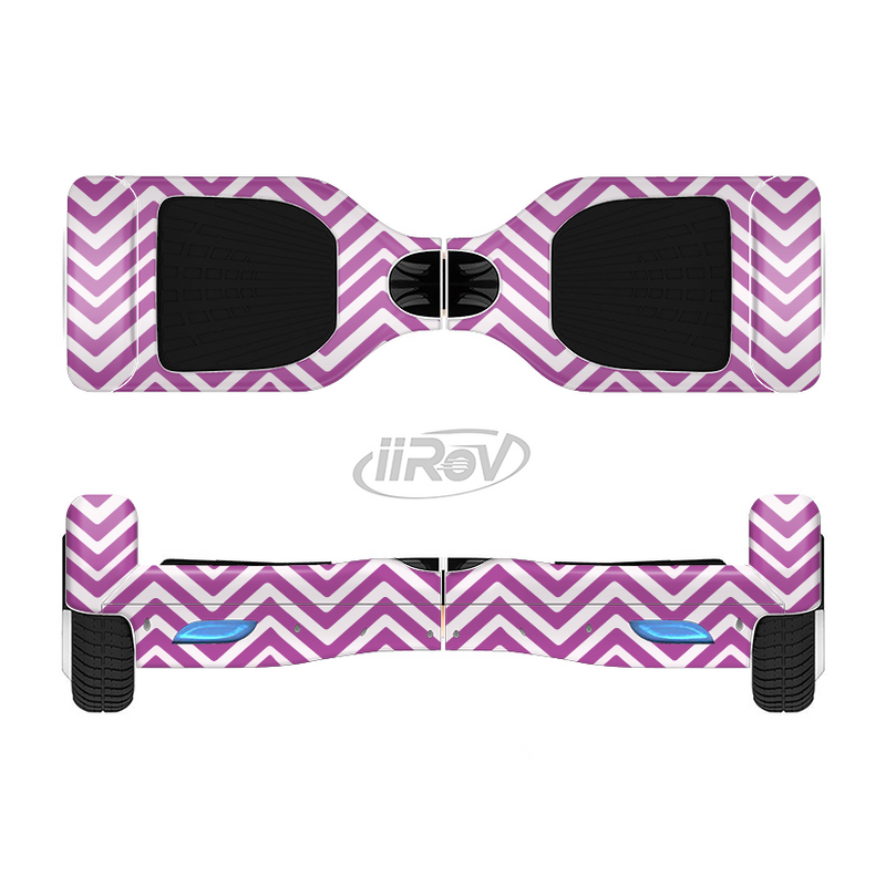 The Hot Pink Thin Sharp Chevron Full-Body Skin Set for the Smart Drifting SuperCharged iiRov HoverBoard