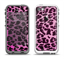 The Hot Pink Vector Leopard Print Apple iPhone 5-5s LifeProof Fre Case Skin Set