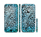 The Hot Teal Cheetah Animal Print Sectioned Skin Series for the Apple iPhone 6/6s