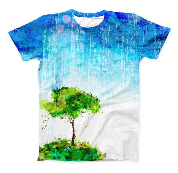 The Individual Tree Splatter ink-Fuzed Unisex All Over Full-Printed Fitted Tee Shirt