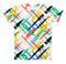 The Intersecting Vector Bright Strokes ink-Fuzed Unisex All Over Full-Printed Fitted Tee Shirt