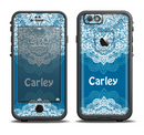 The Intricate Blue & White Snowflake Name Script Apple iPhone 6/6s LifeProof Fre Case Skin Set