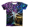 The Inverted Abstract Colorful WaterColor Vivid Tree ink-Fuzed Unisex All Over Full-Printed Fitted Tee Shirt