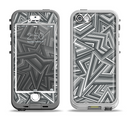 The Jagged Abstract Graytone Apple iPhone 5-5s LifeProof Nuud Case Skin Set