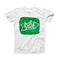 The Just Start Green Paint ink-Fuzed Front Spot Graphic Unisex Soft-Fitted Tee Shirt