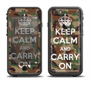 The Keep Calm & Carry On Camouflage Apple iPhone 6/6s LifeProof Fre Case Skin Set