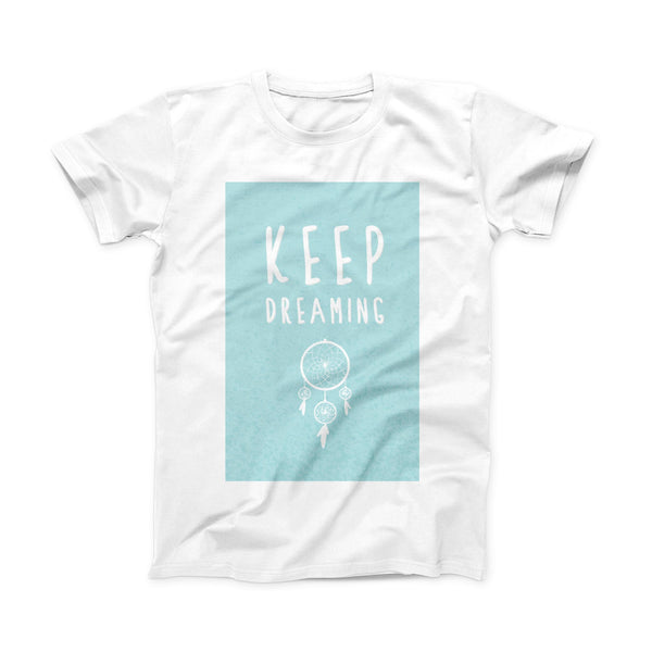 The Keep Dreaming Dreamcatcher ink-Fuzed Front Spot Graphic Unisex Soft-Fitted Tee Shirt