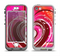 The Large Deep Pink Heart Apple iPhone 5-5s LifeProof Nuud Case Skin Set