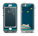 The Layered Paper Night Ship with Gold Stars Apple iPhone 5-5s LifeProof Nuud Case Skin Set
