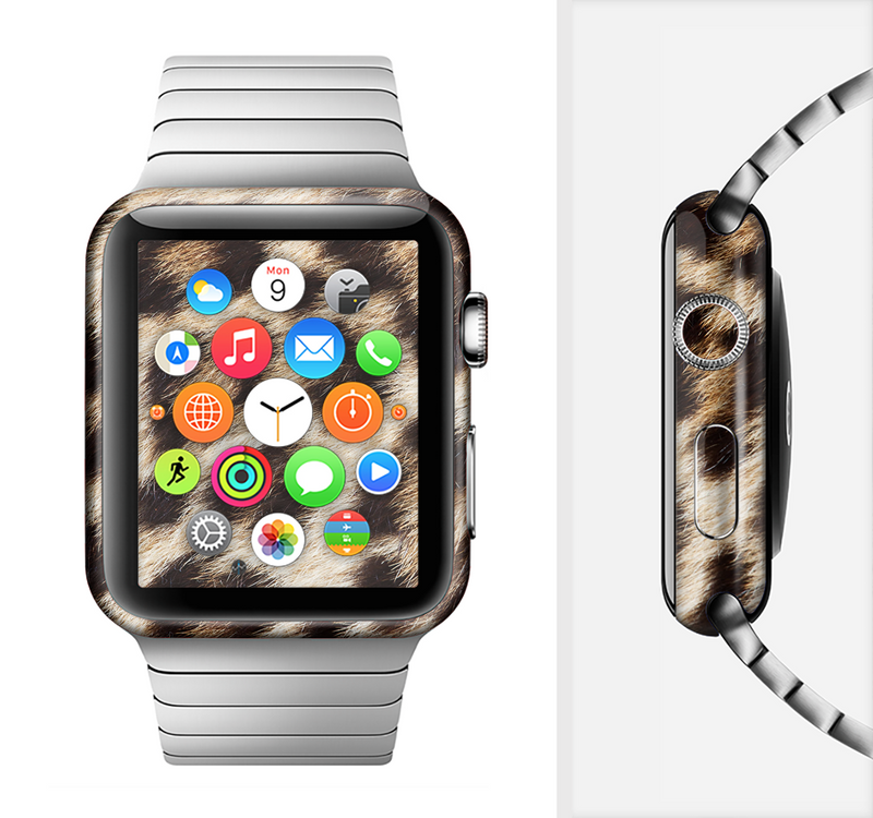 The Leopard Furry Animal Hide Full-Body Skin Set for the Apple Watch