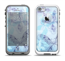 The Light Blue Butterfly Outline Apple iPhone 5-5s LifeProof Fre Case Skin Set