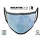 The Light Blue Cratered Moon Surface - Made in USA Mouth Cover Unisex Anti-Dust Cotton Blend Reusable & Washable Face Mask with Adjustable Sizing for Adult or Child
