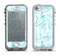 The Light Blue Droplet Sprout Pattern Apple iPhone 5-5s LifeProof Nuud Case Skin Set