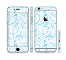 The Light Blue Droplet Sprout Pattern Sectioned Skin Series for the Apple iPhone 6/6s