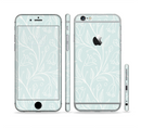 The Light Blue Floral Branches Sectioned Skin Series for the Apple iPhone 6/6s Plus