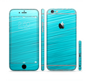 The Light Blue Slanted Streaks Sectioned Skin Series for the Apple iPhone 6/6s