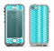 The Light Blue Thin Lined Zigzag Pattern Apple iPhone 5-5s LifeProof Nuud Case Skin Set
