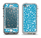 The Light Blue & White Floral Sprout Apple iPhone 5-5s LifeProof Nuud Case Skin Set