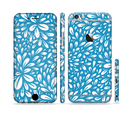 The Light Blue & White Floral Sprout Sectioned Skin Series for the Apple iPhone 6/6s