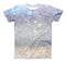 The Light Blue and Tan Unfocused Orbs of Light ink-Fuzed Unisex All Over Full-Printed Fitted Tee Shirt