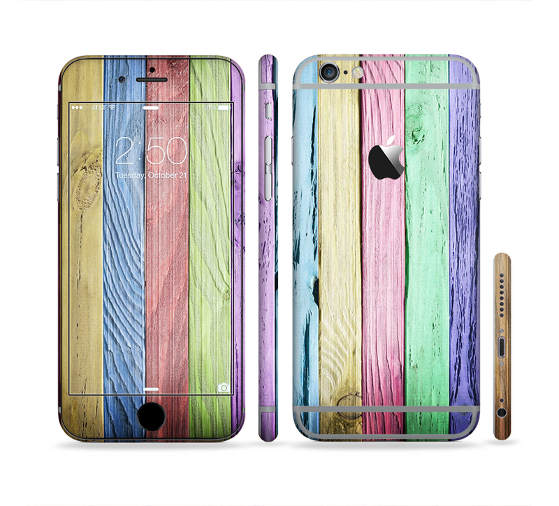 The Light Color Planks Sectioned Skin Series for the Apple iPhone 6/6s