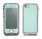 The Light Green Scratched Stripe Pattern v4 Apple iPhone 5-5s LifeProof Nuud Case Skin Set