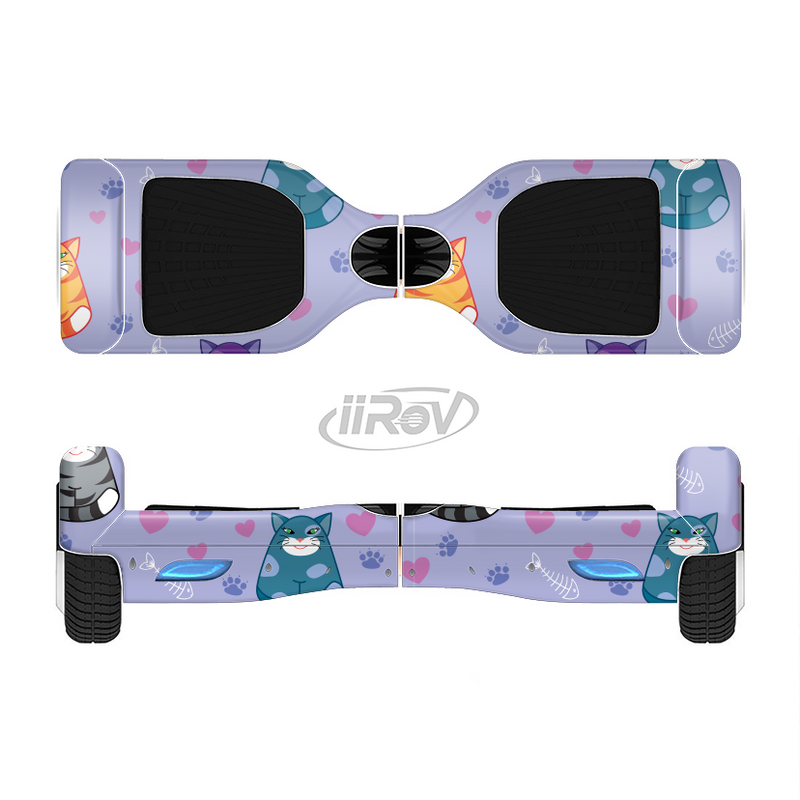 The Light Purple Fat Cats Full-Body Skin Set for the Smart Drifting SuperCharged iiRov HoverBoard
