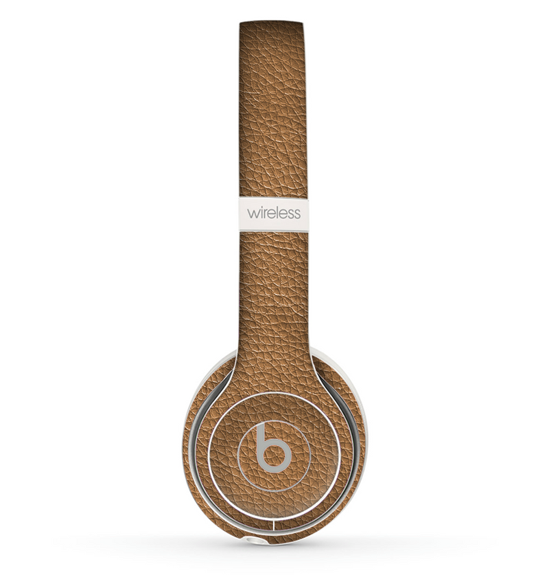 The Light Tan Leather Skin Set for the Beats by Dre Solo 2 Wireless Headphones