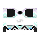 The Light Teal & Purple Sharp Black Chevron Full-Body Skin Set for the Smart Drifting SuperCharged iiRov HoverBoard