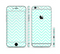 The Light Teal & White Sharp Chevron Sectioned Skin Series for the Apple iPhone 6/6s Plus
