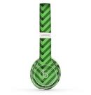 The Lime Green Black Sketch Chevron Skin Set for the Beats by Dre Solo 2 Wireless Headphones