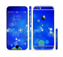 The Lime Green & Blue Unfocused Cells Sectioned Skin Series for the Apple iPhone 6/6s