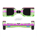 The Lime Green & Pink Tribal Ethic Geometric Pattern Full-Body Skin Set for the Smart Drifting SuperCharged iiRov HoverBoard