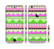 The Lime Green & Pink Tribal Ethic Geometric Pattern Sectioned Skin Series for the Apple iPhone 6/6s Plus