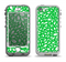 The Lime Green & White Floral Sprout Apple iPhone 5-5s LifeProof Nuud Case Skin Set