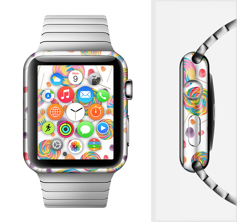 The Lollipop Candy Pattern Full-Body Skin Set for the Apple Watch