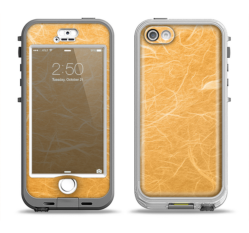 The Messy Golden Strands Apple iPhone 5-5s LifeProof Nuud Case Skin Set