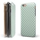 The Micro Daisy and Mint Polka Dot Pattern iPhone 6/6s or 6/6s Plus 2-Piece Hybrid INK-Fuzed Case