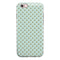 The Micro Daisy and Mint Polka Dot Pattern iPhone 6/6s or 6/6s Plus 2-Piece Hybrid INK-Fuzed Case