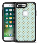 The Micro Daisy and Mint Polka Dot Pattern - iPhone 7 or 7 Plus Commuter Case Skin Kit