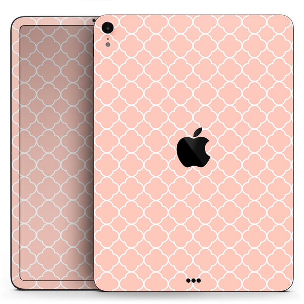 The Mint Pink Morocan Pattern - Full Body Skin Decal for the Apple iPad Pro 12.9", 11", 10.5", 9.7", Air or Mini (All Models Available)