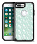 The Mint and White Micro Polka Dots - iPhone 7 or 7 Plus Commuter Case Skin Kit