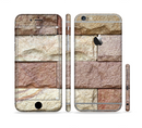 The Mixed Color Stone Wall V3 Sectioned Skin Series for the Apple iPhone 6/6s
