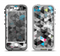 The Modern Black & White Abstract Tiled Design with Blue Accents Apple iPhone 5-5s LifeProof Nuud Case Skin Set