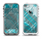 The Modern Blue Vintage Plaid Over Vector Butterflies Apple iPhone 5-5s LifeProof Fre Case Skin Set