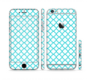 The Moracan Teal on White Sectioned Skin Series for the Apple iPhone 6/6s Plus